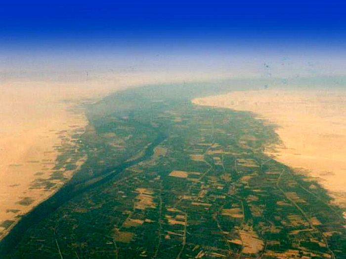 Niltal und Wüste, Flugzeugperspektive